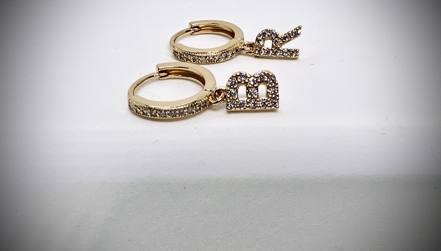 Letter earrings