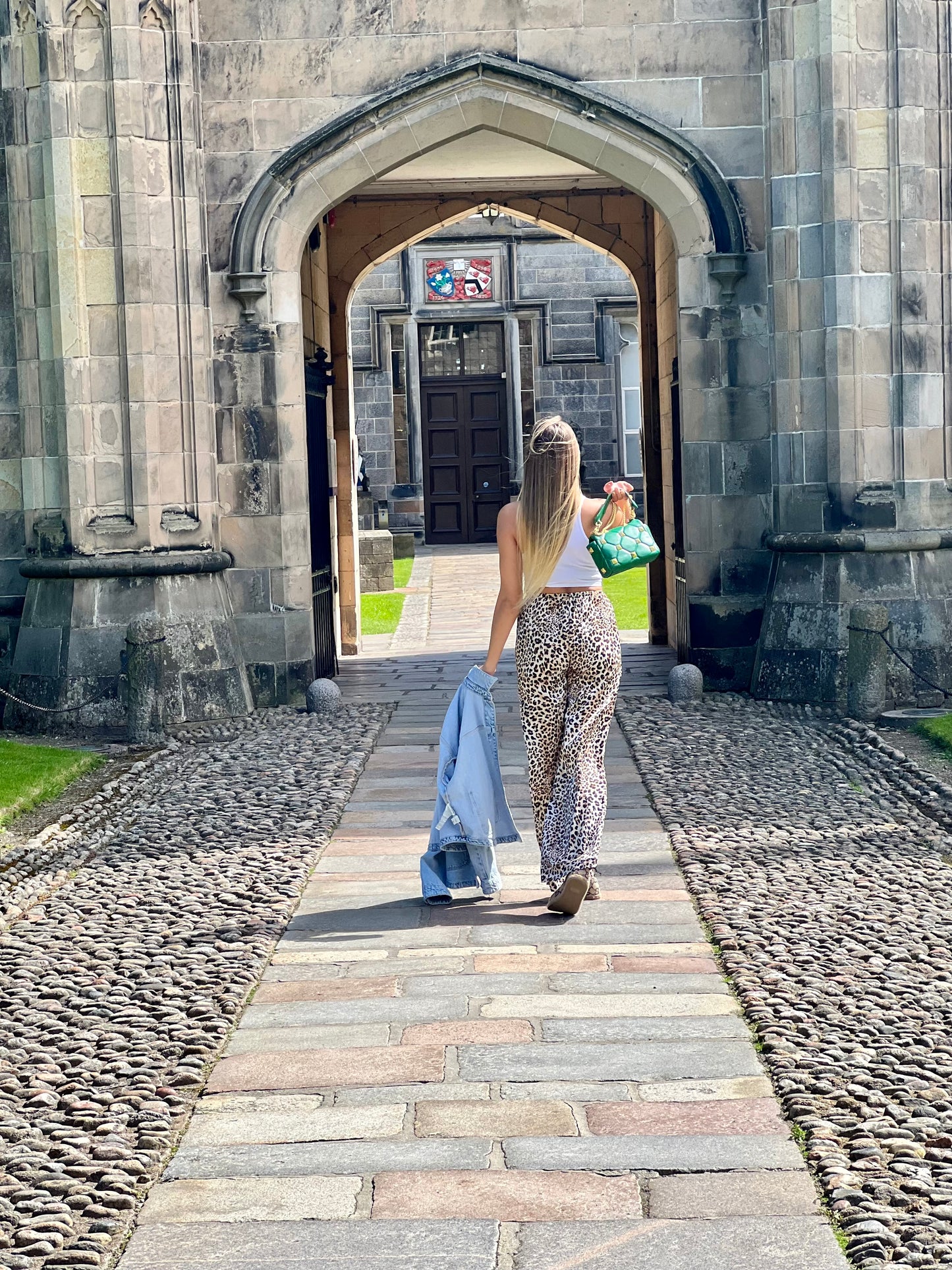 Leopard print trousers