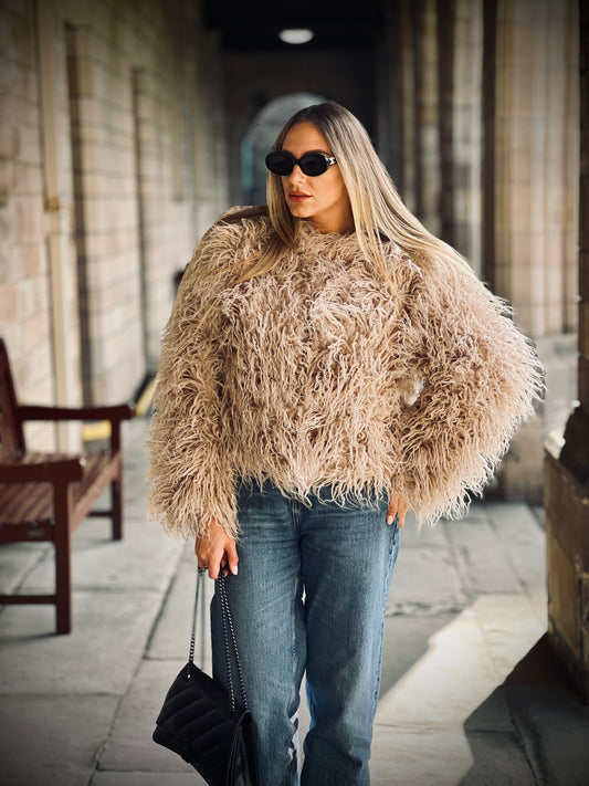 Faux fur jacket